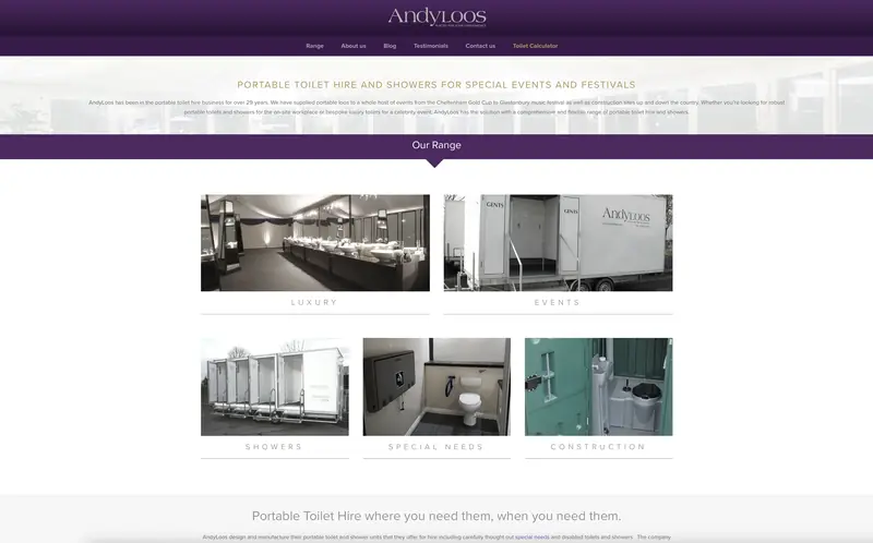 The previous AndyLoos website before the re-design