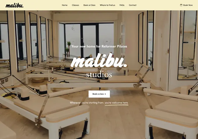 Malibu Studios website